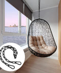 Two Pack 39 Inch Stainless Steel Yoga Hammock Chains, Heavy Duty 660 Lb Capacity, 3 Mm Thick Black Chains with hooks for chair setup