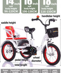 Three Wheel Cruiser Tricycle For Kids Outdoor Fun With Adjustable Handlebar And Seat buying guide in three sizes