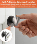 Two Pack Self Adhesive Heart Shaped Cabinet Knobs Zinc Alloy Drawer Pulls For Dresser Cabinets Closets Dark Grey Easy Peel
