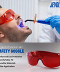 Built Tough Dental Protective Goggles Offering Straight Up Heavy Duty Laser Safety And Ultraviolet Led Shielding To Keep Your Vision Sharp While Dodging Lens Fog During Those Nonstop Clinical Days, red polycarbonate with comfortable fit.