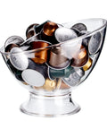 Clear Coffee Pod Holder For K Cups And Vertuo Capsules, Space Saver Countertop Organizer with mixed capsules visible