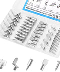 Heavy Duty Nickel Plated Shelf Pegs Pins Kit 80 Piece Set Built Different Fits Like A Glove On Standard 5mm Quarter Inch Holes, assorted hardware.