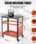 Rugged Portable Welding Table On Wheels With 36 By 24 Inch Work Surface 161 5/8 Inch Fixture Holes Heavy Duty Steel Frame