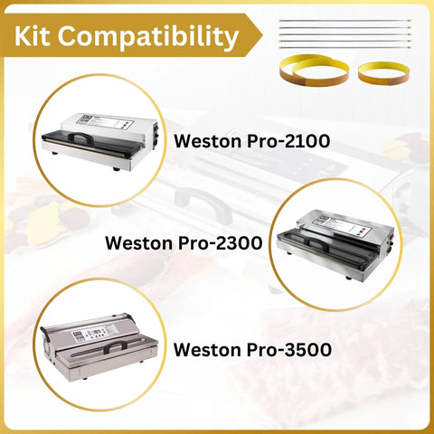 Must Have Pro Series Heating Element Wires Kit compatible with Pro 2100, 2300, and 3500 Vacuum Sealers shown with PTFE tapes