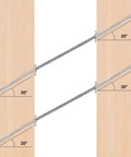 Heavy Duty Marine Grade T316 Stainless Steel Cable Protector Sleeves Kit For One Eighth Inch Railing Cables, 30 Degree Beveled Sleeves