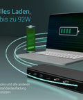 Thunderbolt 4 Docking Station Delivers Smooth Dual 4K 8K Display Setup with 92W charging for USB C computers.