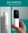 Hand installing Wireless Video Doorbell Pro With 1440 HD Video, Night Vision, 2-Way Audio, and One-To-One Head-To-Toe View