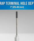 Two In One Handy Wire Wrapping And Unwrapping Tool For 22 24 AWG Wire 13/64 OD One Inch Hole Depth shown with measurement
