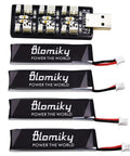 4 Pack 1S 3.8V 450mAh 80C LiPo Battery With PH2.0 Plug For S Freestyle RC Quad Copter Drone F4 4 Compatible EZ Pilot and charger