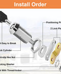 Secure your RV compartments with keyed-alike cam locks, a set of four 1 1/8 Inch cam locks with eight keys, chrome finish