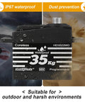 Waterproof RC Servo With 35Kg Torque Coreless Motor And Metal Gears For Beefy High Torque Steering In 1 Eighth And 1 Tenth Scale RC Crawlers SCX10 TRX4 And Short Course Buggies Durable IP67 Digital Servo With Adjustable Control Angle