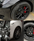 Tesla Wheel Center Caps Kit For Model 3 Y S X 4 Pcs Hub Cap Center Covers With 20 Lug Nut Covers And Removal Tool Matte Black Silver Logo
