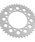 Close-up of rear sprocket from Honda TRX200 FourTrax 2X4 Ride Ready Drive Chain and Sprockets Kit with rivet link.