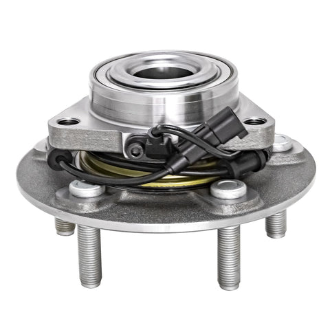 2 Front Wheel Bearing Hubs Set For 2012 To 2018 Ram 1500 Front Replacement 5 Lug 3 Bolt Triangular Flange ABS Sensor Includes 2 Hubs