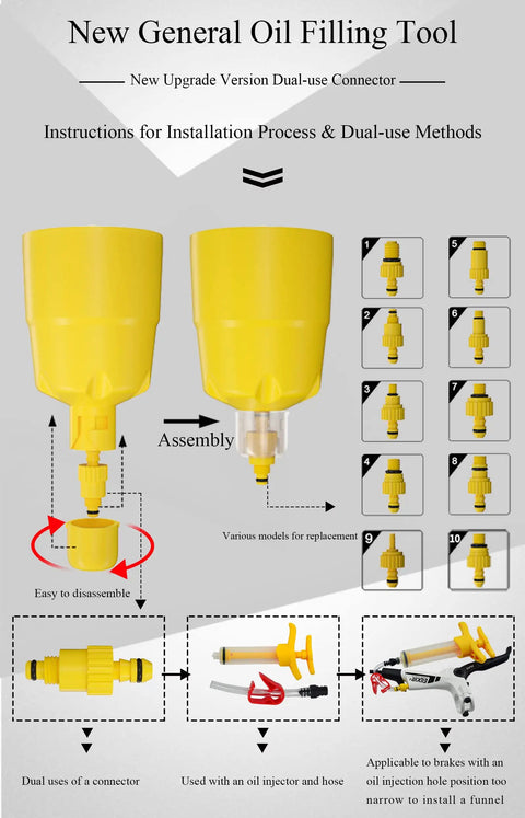 All Brakes Hydraulic Disc Brake Bleed Kit With Universal Adapters assembly instructions and tools for installation