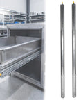 Heavy Duty Ball Bearing Drawer Slides With Hella Sturdy 500 Pound Capacity 76 Inch Side Mount Cabinet Runners installed in a workspace.