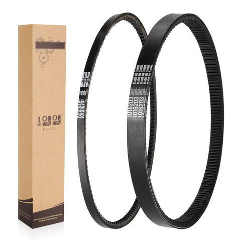 Clutch Drive Belt And Starter Generator Belt Kit For Club Car DS 1997 Up And Club Car Precedent 2004 Up Gas Golf Carts Replaces OEM 1016203 And 101916701, 2 belts with packaging