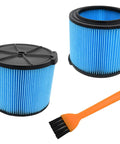 VF3500 Replacement Filter Two Pack For 4 Gallon Wet Dry Shop Vacuums 3 Layer Dust Filter with cleaning brush included