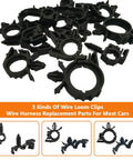 Assorted 180 Pcs Wire Loom Clips For Car Push Mount And Zip Ties, nylon, engine bay wiring, fuel lines support