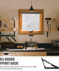 Kitchen with heavy duty folding wall shelf brackets two pack black iron ultra sturdy support holding wooden shelves