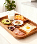 Professional Two Piece Valet Tray Router Templates For Busy Workshops Heavy Duty 5MM Tracing Guides That Lock Down Quick And Stay Put Sweet Kitchen Milling Stencils No Hype Just Reliable Performance For Your Next Shop Project displayed with breakfast items on wooden tray.