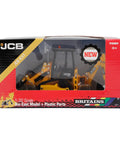 JCB Farm Tractor With Tracked Backhoe Loader 1:32 Scale Collectible Toy in packaging, die-cast model with plastic parts.