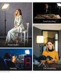 Dimmable Bi Color LED Video Light With U Bracket For Studio And YouTube Vlog Shoots, 480 LED Beads in various setups