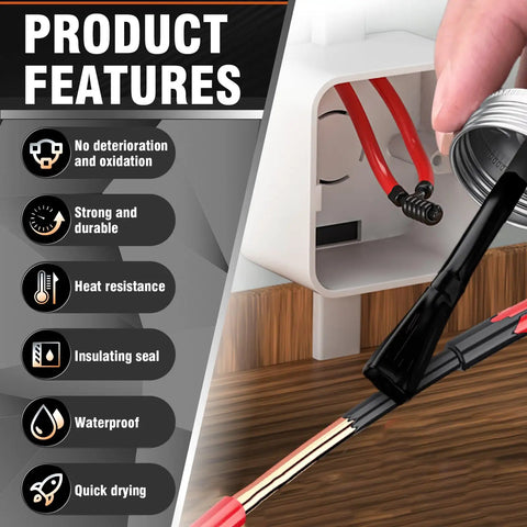 Liquid Electrical Tape Sealant For Outdoor And Indoor Wires Waterproof Insulation Glue That Quick Dry Temperature Resistant Electrical Coating For Electronics And Equipment 125ml on indoor wires