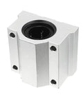 SCS25UU 25mm Bore Linear Ball Bearing Slide Block With Dual Seals for CNC, 76x67x51.5mm housing, side view of durable metal design