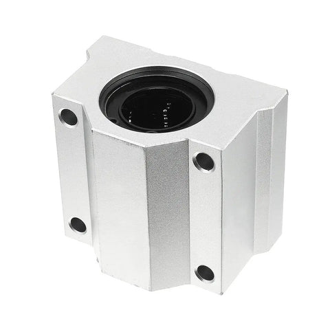 SCS25UU 25mm Bore Linear Ball Bearing Slide Block With Dual Seals for CNC, 76x67x51.5mm housing, side view of durable metal design