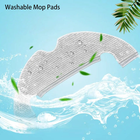 Washable mop pad from All In One Replacement Parts Kit For D10 Plus Robot Vacuum Cleaner Including Main Brush Side Brushes HEPA Filters Mop Pads And 14 Dust Bags For Quick Easy Maintenance And Peak Performance.