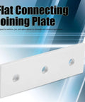 Heavy Duty Aluminum Joining Plates For Wood 3 Hole Flat Connectors 10 Pack Structural Reinforcement Splice Brackets, white flat joining plate.