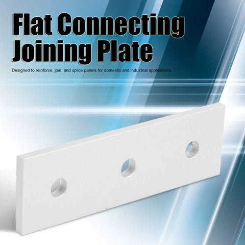 Heavy Duty Aluminum Joining Plates For Wood 3 Hole Flat Connectors 10 Pack Structural Reinforcement Splice Brackets, white flat joining plate.