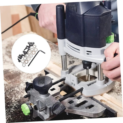 Router with Top Mounted Bearing Guide Kit for Router Bits with Replacement Bearings Screws and Wrench for woodworking precision