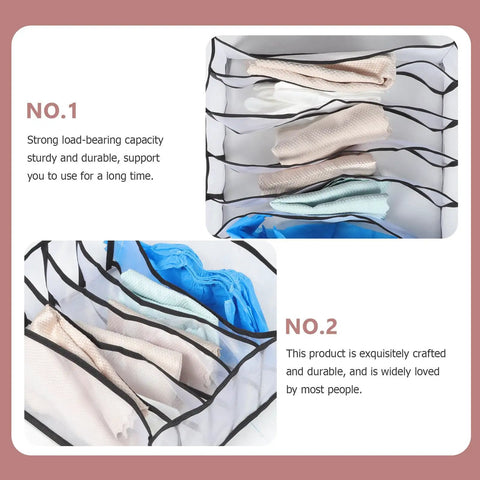 Three Pack Dope Underwear And Sock Storage Bins Made From Heavy Duty Nylon Grid Panels Delivers A Hella Neat Dresser Drawer And Closet Game Changer Setup with organized socks and underwear.