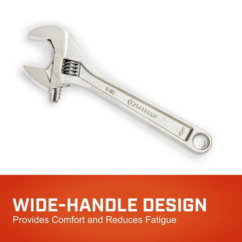 Six Inch Adjustable Wrench With Bagged Packaging, Hex Jaw Design For Slip Free Gripping, Workhorse For Home And Garage
