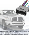 Universal Car Radio Wiring Harness Kit For Chevy GMC Hummer And More, aftermarket Stereo Adapter, visible with truck.