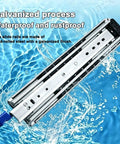 76mm Heavy Duty Ball Bearing Drawer Slides Full Extension For Truck Cabinets With Auto Locking Mechanism To Prevent Drawer Drift During Travel Secure Tool Storage For Work Trucks And RVs, zinc-plated steel slide