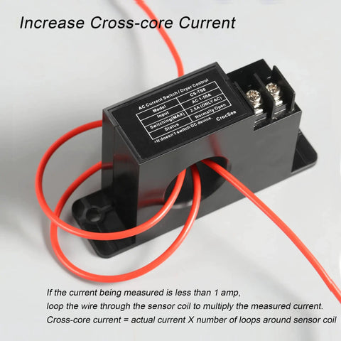 Miniature Current Switch No External Power Needed Self Powered Normally Open Amp Sensor Relay For AC 1 To 50A Detectable