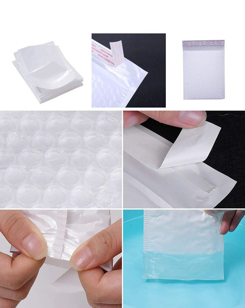 25 Pack White 4x6 Bubble Lined Mailers Self Seal Padded Shipping Envelopes Waterproof Shockproof Dustproof Durable Poly Mailers