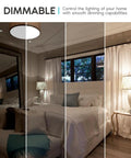 Room lighting comparison using Super Bright A19 LED Bulb 75W Equivalent, 1100 Lumens, 3500K Natural White, Dimmable 11W.