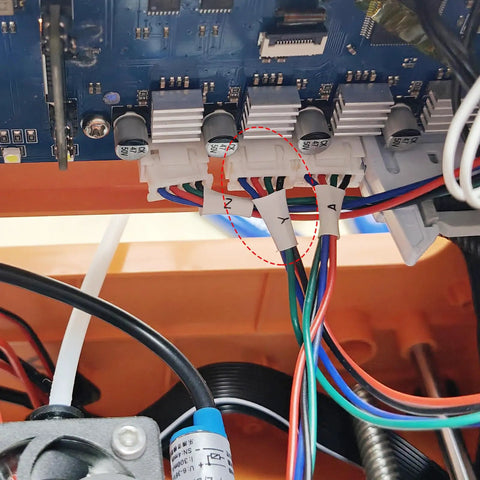 Plug And Play Y Axis Stepper Motor Replacement For Tina2S 3D Printers, Direct Drop In, 35 28mm shown connected with 23.2 inch cables.