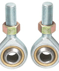 M10 Beefy Heavy Duty Rod End Bearing 10mm Bore Left Right Hand Thread Self Lubricating Ball Joint Heim Joint With Jam Nuts For ATV Quad Buggy Go Kart Drift Trike Golf Cart 4 Wheelers, pair with jam nuts