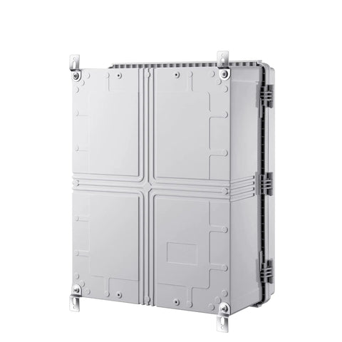 Outdoor IP67 Weatherproof Junction Box Enclosure With Hinged Gray Cover, Rugged Plastic Electrical Project Box 510x410x200mm