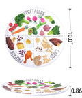 10 Inch Portion Control Plate For Balanced Eating With Melamine Dividers And A Healthy Nutrition Plate For Adults And Teens