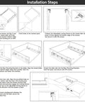 Installation steps for Soft Close Bottom Mount Drawer Slides 9 Inch Rails With Rear Mounting Bracket And Locking Devices for cabinets