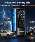 Portable Tire Inflator With Digital Pressure Gauge And Auto Shut Off Cordless Air Compressor For Cars Bikes Motorcycles And Balls Fast Inflation Up To 150 PSI Compact Handy Pump with battery life display