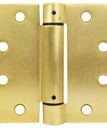 Heavy Duty 4.5 Inch Spring Hinge For Interior And Exterior Doors Delivers Automatic Self Closing Performance With Rock Solid Build Quality And A Satin Brass Finish