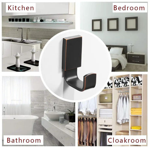 Brass Clothes Hook Single Towel Hook For Bathroom Kitchen Garage Wall Mounted With Screws Oil Rubbed Bronze Finish No Slippage Rustproof And Sturdy Holds Towels Coats Hats Securely Hangs On Tight
