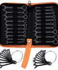 Backyard Mechanic Mini Wrench Set Packed With Metric And Sae Sizes 20 Piece showcases compact black steel wrenches in zippered case.
